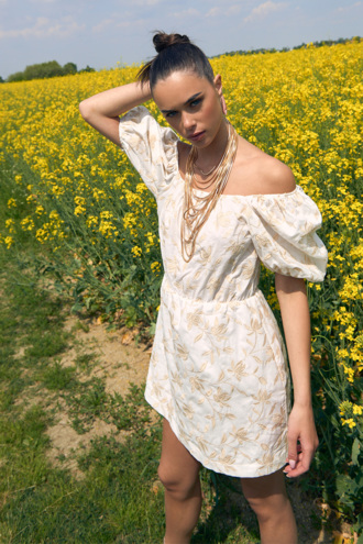 Kikisix flower vestitino beige.jpeg Kikisix flower vestitino beige - 